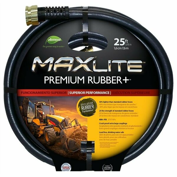 Colorite/Swan HOSE BLACK RUBBER 5/8INX25FT SGC58025